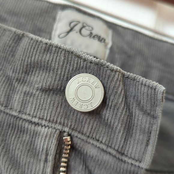 J. Crew Classic Pinwale Corduroy High Rise Vintage Slim Straight Pants Gray 28P - Picture 11 of 16